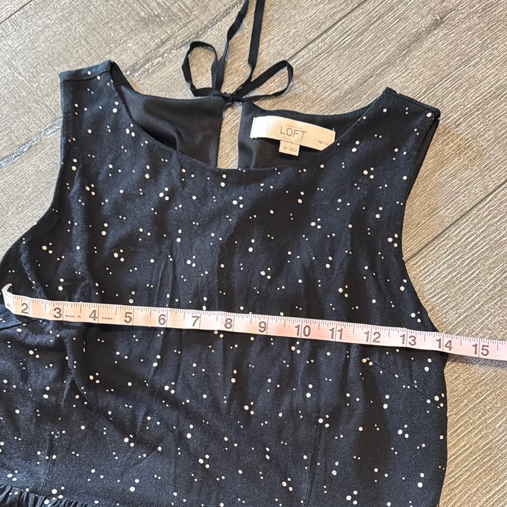 LOFT Petite Black Dress with White Speckles - Picture 4 of 5